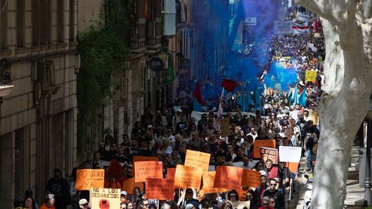 Demonstration gegen Wohnungsnot in Spanien Demonstration gegen Wohnungsnot in Spanien