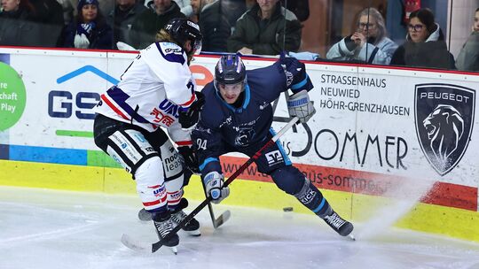 Der EHC Neuwied um Daniel Becker (rechts) startet am Freitag ins Finale in der Central European Hockey League. Gegen das Team vo Der EHC Neuwied um Daniel Becker (rechts) startet am Freitag ins Finale in der Central European Hockey League. Gegen das Team vo