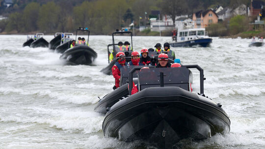 Länderübergreifende Übung der Wasserschutzpolizeien