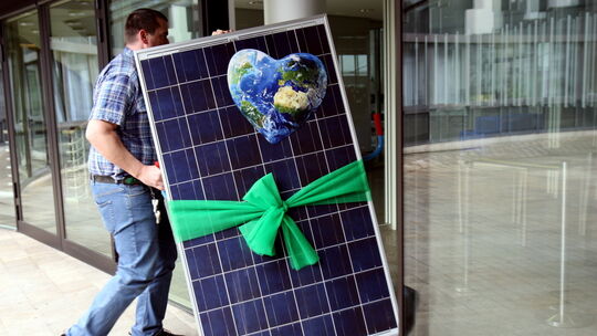 Solarpanel für den Landtag in NRW