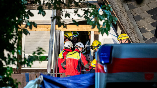 Hotel teilweise eingestürzt