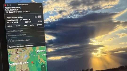 Die Metadaten eines Fotos sind auf einem Mac zu sehen Die Metadaten eines Fotos sind auf einem Mac zu sehen