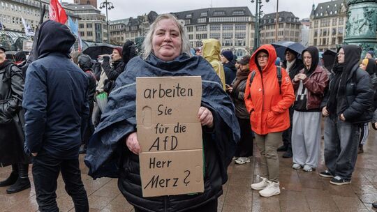 Demonstration nach «Stadtbild»-Aussagen - Hamburg Demonstration nach «Stadtbild»-Aussagen - Hamburg