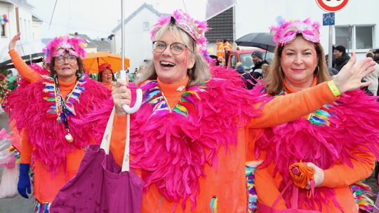 Die Paradiesvögel einer privaten Gruppe beim Umzug in Weitersburg. Die Paradiesvögel einer privaten Gruppe beim Umzug in Weitersburg.