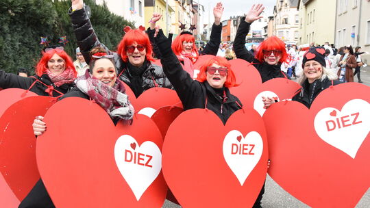 "Mich zieht's nach Diez": Der Diezer Gewerbeverein war ganz herzlich unterwegs. "Mich zieht's nach Diez": Der Diezer Gewerbeverein war ganz herzlich unterwegs.