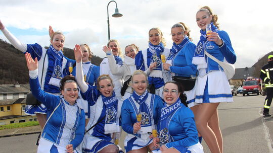 In bester Feierstimmung: die Prinzengarde beim Umzug in St. Aldegund. In bester Feierstimmung: die Prinzengarde beim Umzug in St. Aldegund.