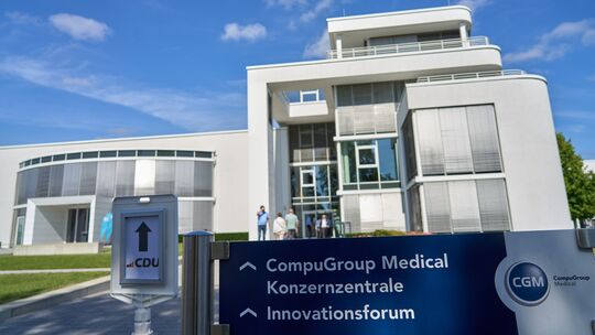 Das Innovationszentrum der Compugroup Medical in Koblenz: Das Medizinsoftware-Unternehmen blickt nach eigenen Angaben auf ein er Das Innovationszentrum der Compugroup Medical in Koblenz: Das Medizinsoftware-Unternehmen blickt nach eigenen Angaben auf ein er