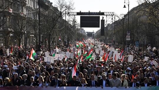 Ungarn Nationalfeiertag - Demonstration der Opposition Ungarn Nationalfeiertag - Demonstration der Opposition