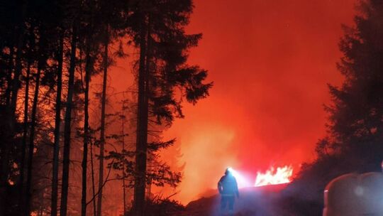 Waldbrand im Kärntner Lesachtal Waldbrand im Kärntner Lesachtal