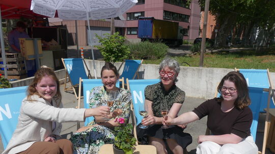 Die Verantwortlichen von Weinland Nahe (von links) Lara Mindnich, Pauline Baumberger-Brand, Anja Moser und Laurence Frick hoffen Die Verantwortlichen von Weinland Nahe (von links) Lara Mindnich, Pauline Baumberger-Brand, Anja Moser und Laurence Frick hoffen
