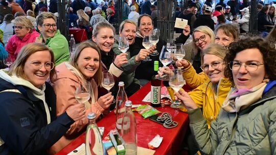 Der Weinmarkt der Ahr erfreut sich großer Beliebtheit. So war die Stimmung auch etwa im Jahr 2024 ausgelassen. (Archivfoto) Der Weinmarkt der Ahr erfreut sich großer Beliebtheit. So war die Stimmung auch etwa im Jahr 2024 ausgelassen. (Archivfoto)