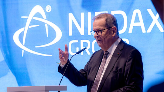 Bruno Reufels, CEO der Niedax Group und der Tochtergesellschaft Netz 33, spricht mit unserer Zeitung über den Stand des großen I Bruno Reufels, CEO der Niedax Group und der Tochtergesellschaft Netz 33, spricht mit unserer Zeitung über den Stand des großen I