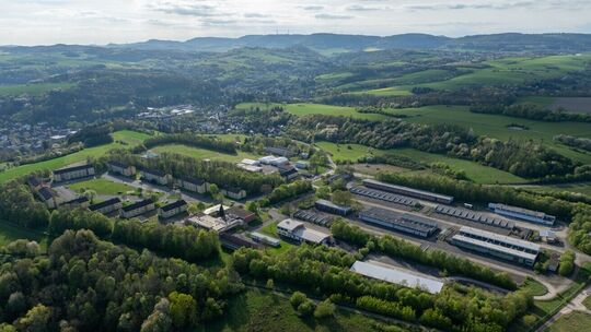 Die Unteroffizier-Krüger-Kaserne auf dem Windhof in Kusel war zuletzt noch als Aufnahmeeinrichtung für Asylbewerber genutzt und Die Unteroffizier-Krüger-Kaserne auf dem Windhof in Kusel war zuletzt noch als Aufnahmeeinrichtung für Asylbewerber genutzt und