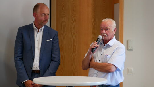 Kreishandwerksmeister Frank Wershofen (rechts) erinnert sich eindrücklich an den Tag nach der Flut. Dirk Lescher (Hauptabteilung Kreishandwerksmeister Frank Wershofen (rechts) erinnert sich eindrücklich an den Tag nach der Flut. Dirk Lescher (Hauptabteilung