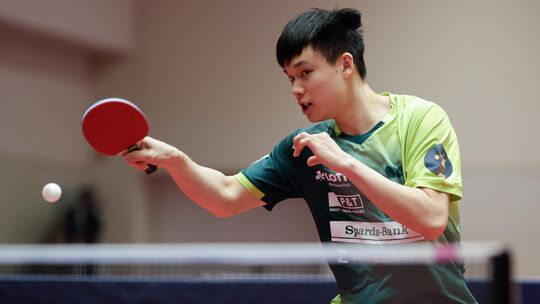 Feng Yi-Hsin machte einmal mehr das scheinbar Unmögliche möglich: Grenzaus Spitzenspieler drehte sein Einzel gegen Kay Stumper n Feng Yi-Hsin machte einmal mehr das scheinbar Unmögliche möglich: Grenzaus Spitzenspieler drehte sein Einzel gegen Kay Stumper n