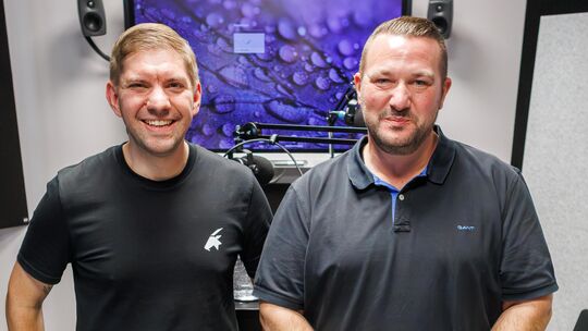 Christian Krey, Präsident der TuS Koblenz (rechts), und RZ-Reporter Lukas Erbelding sprechen in der neuesten Folge unseres Fußba Christian Krey, Präsident der TuS Koblenz (rechts), und RZ-Reporter Lukas Erbelding sprechen in der neuesten Folge unseres Fußba